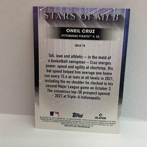 2022 Topps Update Oneil Cruz Pirates Stars of MLB RC (MISC7) - Picture 2 of 2